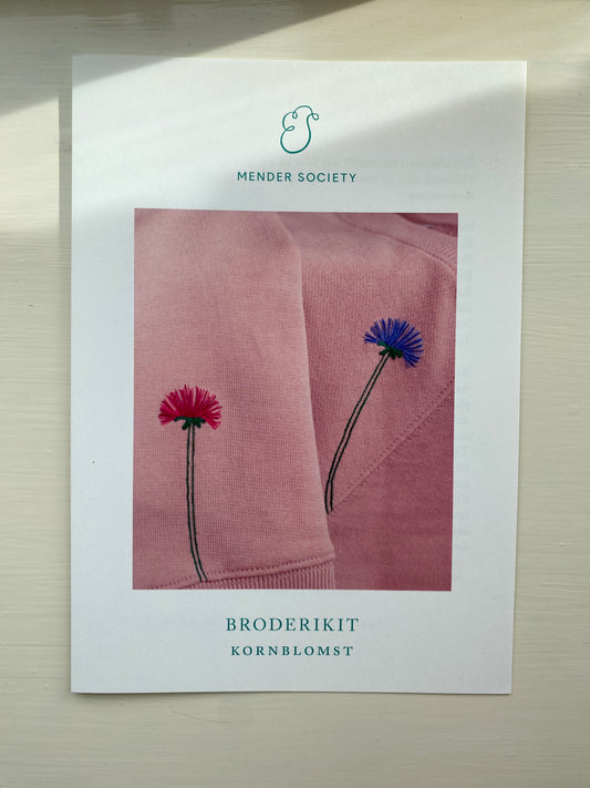 Kornblomst-broderi opskrift